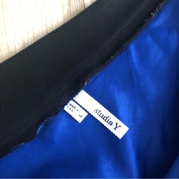 Black & Blue Studio Y One Shoulder Dress Top - Picture 4 of 9